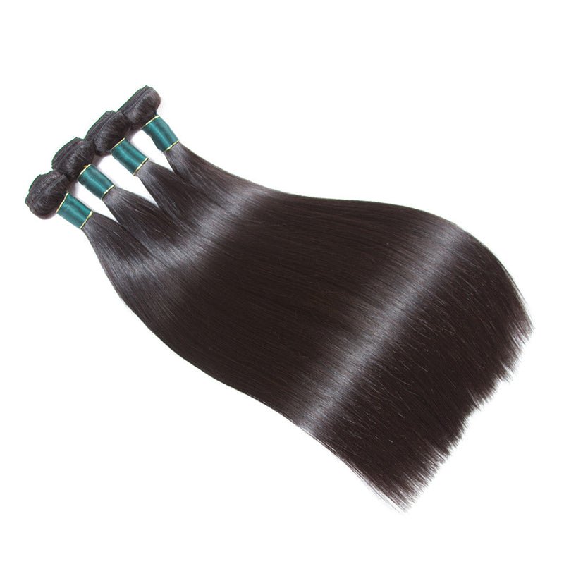 Alibonnie Straight Hair 3 Bundles With Transparent 4x4 Lace Closure - Alibonnie