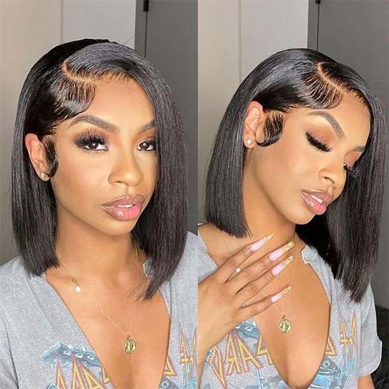 Alibonnie Straight Wear&Go Glueless Bob Wigs Beginner-Friendly Lace Closure Glueless Wig - Alibonnie