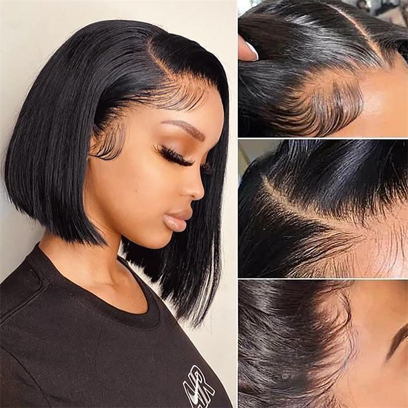 Alibonnie Straight Wear&Go Glueless Bob Wigs Beginner-Friendly Lace Closure Glueless Wig - Alibonnie