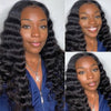 Alibonnie Transparent Lace 15A Grade Hair Double Drawn Loose Deep Wave Human Hair Wig 13x4 Lace Frontal - Alibonnie