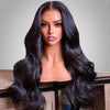 Alibonnie Transparent Lace 5x8 Closure Wigs Pre Cut No Glue Body Wave Human Hair 180% Density - Alibonnie