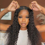 Alibonnie Transparent Pre Cut Kinky Curly 5x5 Glueless Lace Closure Wigs 180% Density - Alibonnie