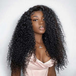 Alibonnie Transparent Pre Cut Kinky Curly 5x5 Glueless Lace Closure Wigs 180% Density - Alibonnie