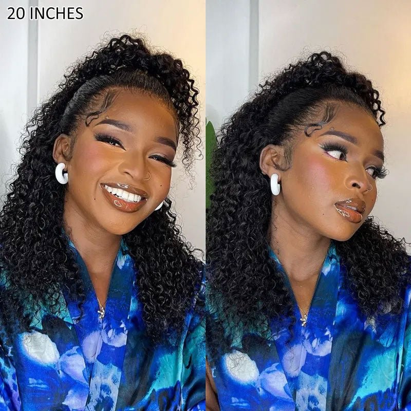 Alibonnie Upgrade Kinky Curly Invisible Strap Cozy Fit 360 Transparent Lace Frontal Wig With Bleached Knots&Pre Plucked - Alibonnie
