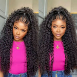 Alibonnie Upgrade Kinky Curly Invisible Strap Cozy Fit 360 Transparent Lace Frontal Wig With Bleached Knots&Pre Plucked - Alibonnie