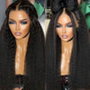 Alibonnie Upgrade Kinky Straight Invisible Strap Cozy Fit 360 Transparent Lace Frontal Wig Bleached Knots Human Hair Wigs - Alibonnie