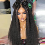 Alibonnie Versatile Kinky Straight Transparent 360 Lace Wigs Pre-Plucked Natural Hairline - Alibonnie