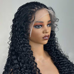 Alibonnie Water Wave Curly Boho Braid Wigs Pre Plucked 13x6 Transparent Lace Frontal Braid Wig 250% Density - Alibonnie