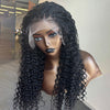 Alibonnie Water Wave Curly Boho Braid Wigs Pre Plucked 13x6 Transparent Lace Frontal Braid Wig 250% Density - Alibonnie