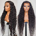 Alibonnie Water Wave Lace Front Wigs With Hollow Out Breathable Cap 13X4 Transparent Lace Glueless Wigs - Alibonnie