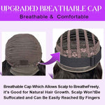 Alibonnie Water Wave Lace Front Wigs With Hollow Out Breathable Cap 13X4 Transparent Lace Glueless Wigs - Alibonnie