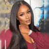 Alibonnie Wear And Go Yaki Straight Transparent Lace Wig Affordable Glueless 5x5 Lace Closure Wig For Women (Pre Cut/Normal Lace) - Alibonnie