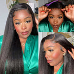 Alibonnie Wear And Go Yaki Straight Transparent Lace Wig Affordable Glueless 5x5 Lace Closure Wig For Women (Pre Cut/Normal Lace) - Alibonnie