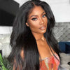 Alibonnie Wear And Go Yaki Straight Transparent Lace Wig Affordable Glueless 5x5 Lace Closure Wig For Women (Pre Cut/Normal Lace) - Alibonnie