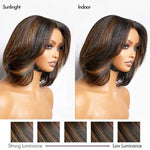 Alibonnie Wear & Go 5x5 Blonde Highlights Wig HD/Transparent Lace Stacked Bob Wig - Alibonnie