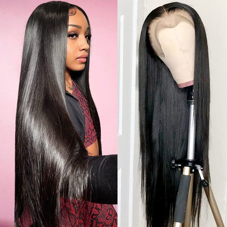 Alibonnie Wear Go Straight Lace Front Wigs 13x4 Transparent Lace Human Hair Air Wig - Alibonnie