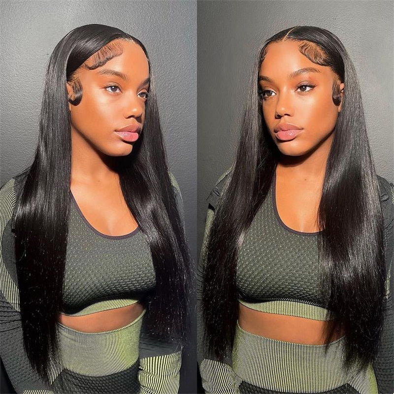 Alibonnie Wear Go Straight Lace Front Wigs 13x4 Transparent Lace Human Hair Air Wig - Alibonnie