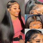 Alibonnie Wear Go Straight Lace Front Wigs 13x4 Transparent Lace Human Hair Air Wig - Alibonnie