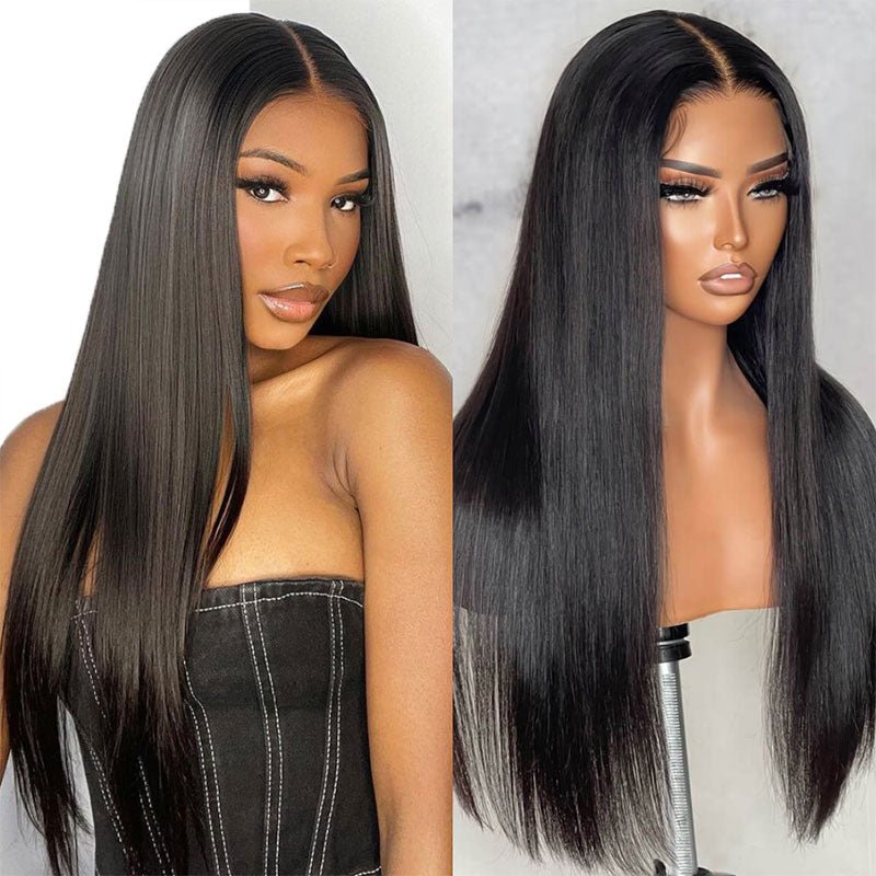 Alibonnie Wear Go Straight Wigs 5X5 Transparent Lace Pre Cut Glueless Wigs With Breathable Cap Beginner Friendly - Alibonnie