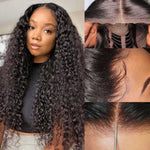 Alibonnie Wear Go Water Wave Human Hair 5x5 Pre Cut Lace Closure Glueless Air Wig More Breathable - Alibonnie