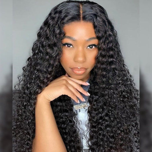 Alibonnie Wear Go Water Wave Human Hair 5x5 Pre Cut Lace Closure Glueless Air Wig More Breathable - Alibonnie