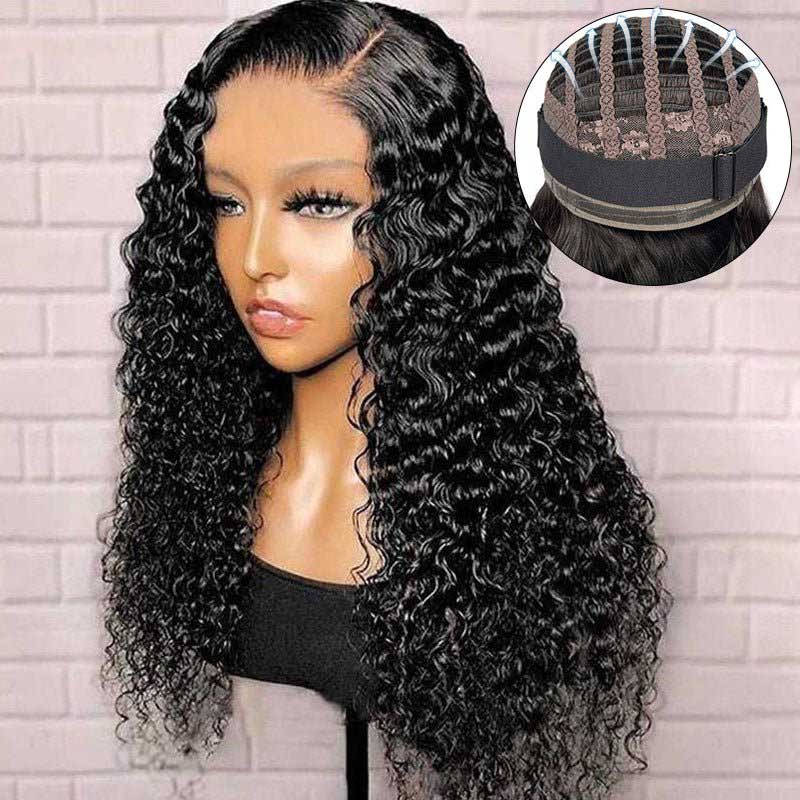 Alibonnie Wear Go Water Wave Human Hair 5x5 Pre Cut Lace Closure Glueless Air Wig More Breathable - Alibonnie