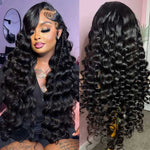 Alibonnie Wear&Go 5x5 Transparent Lace Long Wig 30 inch 34 inch Human Hair Wigs With Bleached Knots& Pre Cut - Alibonnie