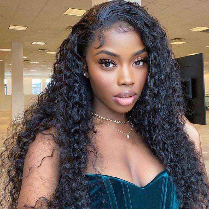 Alibonnie Wet And Wavy Water Wave 4x4 Lace Closure Human Hair Wigs - Alibonnie