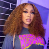 Auburn Ginger Color Curly Hair Wigs Virgin Human Hair 13x4 Lace Frontal Wig Pre Plucked Beginner Friendly - Alibonnie