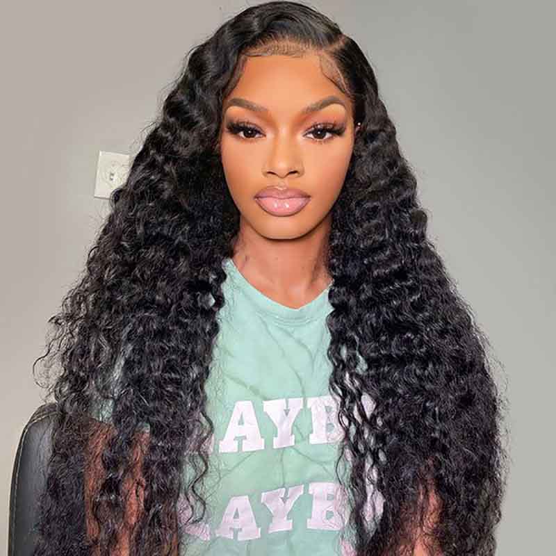 Beginners Must|Alibonnie Hair Glueless Lace Wigs With Elastic Band Deep Wave Human Hair Wig For Beginners - Alibonnie