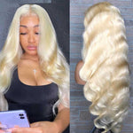 Blonde #613 Brazilian Body Wave Wig 13x4 Lace Front Human Hair Wigs Pre Plucked Ready To Wear - Alibonnie