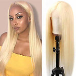 Blonde 613 Closure Wig Human Hair Wigs 4x4 Lace Closure 180% Density - Alibonnie