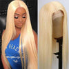 Blonde 613 Closure Wig Human Hair Wigs 4x4 Lace Closure 180% Density - Alibonnie