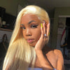 Blonde 613 Closure Wig Human Hair Wigs 4x4 Lace Closure 180% Density - Alibonnie