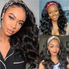 Body Wave Headband Wigs Glueless Brazilian Human Hair Wigs With Headbands None Lace Wigs - Alibonnie