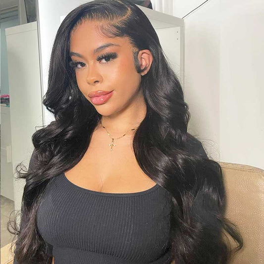 Body Wave Lace Front Wig 13x4 Lace Frontal Wig Pre Plucked Brazilian Human Hair Wigs - Alibonnie