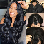 Body Wave V Part Wigs No Leave Out Glueless Upgrade U Part Wigs - Alibonnie