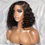 BOGO Free: 12 Inch 13x4 Lace Front Water Wave Wig & 10 Inch Pink Bob 4x4 Lace Closure 200% Dinsity - Alibonnie
