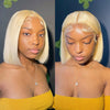 BOGO Free: 18 Inch 13x4 Lace Front 613 Blonde Color Body Wave Wig & 10 Inch 4X4 Lace Closure Straight 613 Blonde Bob Wig - Alibonnie