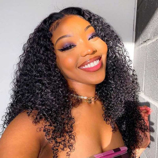 Brazilian Kinky Curly Human Hair Wig 13x4 Lace Front Human Hair Wig - Alibonnie