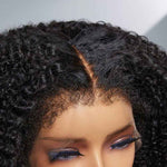 Buy Alibonnie 4C Edges Hairline Kinky Curly Human Hair Wig With Baby Hair Transparent 13x4 Lace Front Wig - Alibonnie