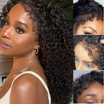 Buy Alibonnie 4C Edges Hairline Kinky Curly Human Hair Wig With Baby Hair Transparent 13x4 Lace Front Wig - Alibonnie