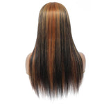 Color 4/30 Highlight Straight Headband Wig Human Hair Wigs For Black Women Brazilian Virgin Hair Glueless Scarf Wig - Alibonnie