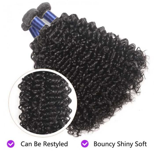 Curly Hair 3 Bundles Unprocessed Virgin Human Hair For Full Head - Alibonnie