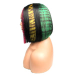 CUSTOM WIG| Tiger Stripes Print Bob Wig Glueless Lace Closure Wigs Human Virgin Hair - Alibonnie