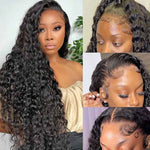 Deep Wave 13x6 Transparent Lace Front Wigs Deep Part Pre Plucked Human Hair Lace Wig - Alibonnie