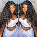 Deep Wave Lace Frontal Wigs 10-32 Inchs Real Huaman Hair 13x4 Lace Front Wig - Alibonnie