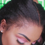 Alibonnie New Trends 4C Edges Kinky Straight 13x4 HD Lace Front Wig With 4C Natural Hairline