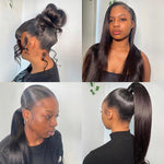 Flash Sale Full Lace Straight Wig & Body Wave Transparent Lace Wigs Pre Plucked - Alibonnie