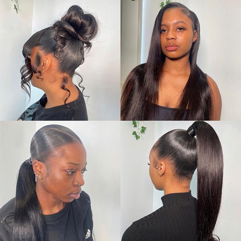 Flash Sale Full Lace Straight Wig & Body Wave Transparent Lace Wigs Pre Plucked - Alibonnie
